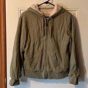 Faux Fur Lined Zip Up - Sz M